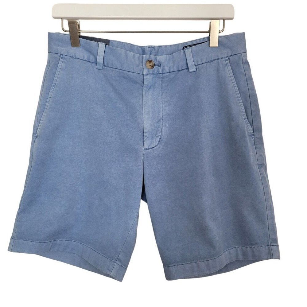 Vineyard Vines Sz 30 9" Breaker Shorts Stretch Chino Coastline Blue Preppy NWT